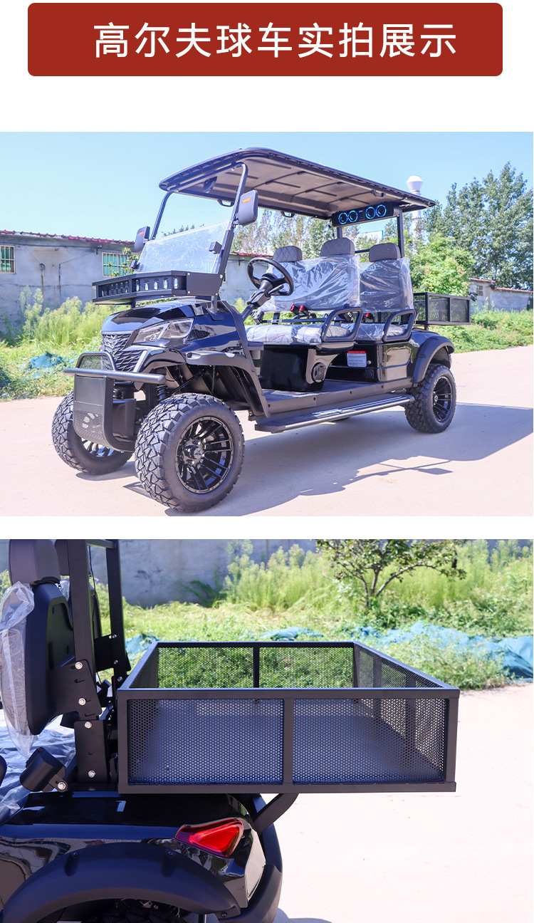 New Electric Golf Cart 2-Seater 4-Seater 6-Seater Electric Golf Car for Scenic Tourism and Sightseeing Transportation