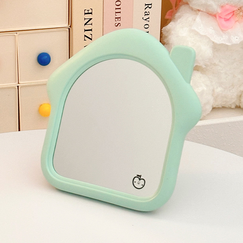 Espejo de maquillaje de contraste encantador escritorio de escritorio pequeña casa princesa espejo de dormitorio de estudiantes de maquillaje espejo de niña
