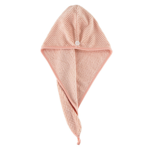 Coral velvet thick pineapple pattern triangular quick-drying hair covering turban adult shower cap