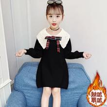 女童卫衣裙春秋装2022新款韩版儿童女孩中长款大童洋气长袖连衣裙