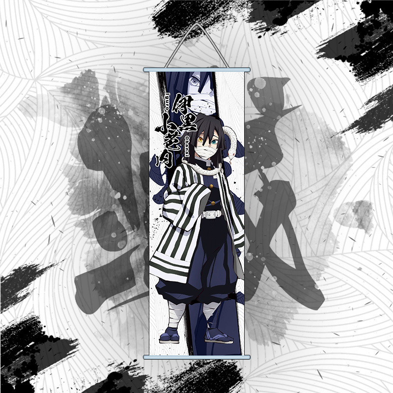 デーモンスレイヤー絵画继国源一コミックバージョン蝶煉獄二次元シルクアニメ絵画卸売|undefined