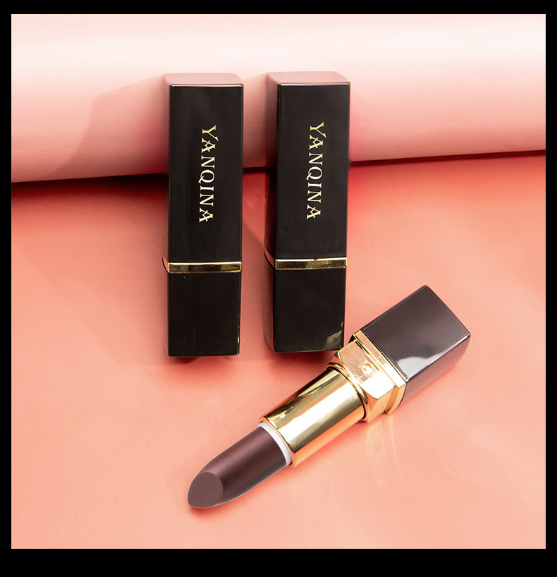 Black Rose thermochroma Lipstick is moisturizing and hydrating, and does not stick to cups. It is a base makeup lip balm for cross-border live-streaming beauty products undefined