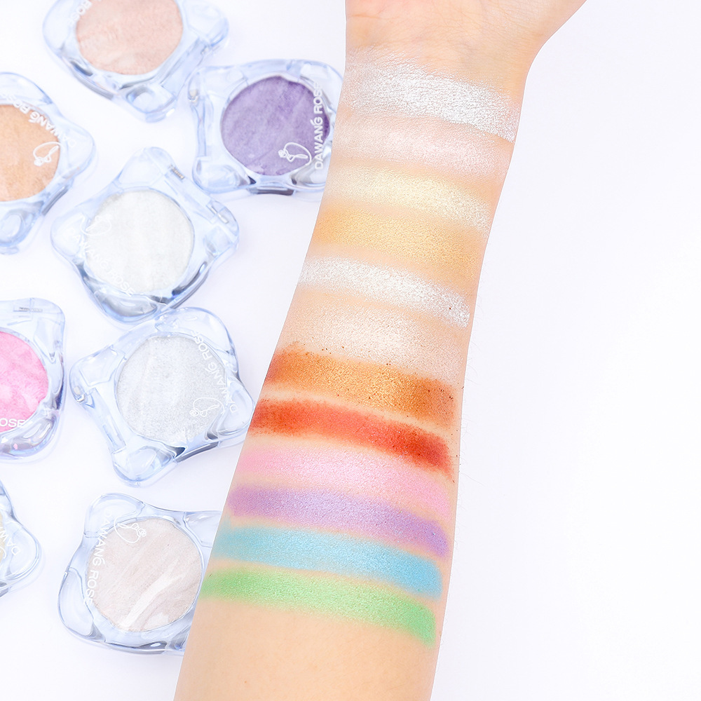 Paleta de Sombras Compacta Beauty, Iluminador, Corretivo, Pigmentado, Sombra com Brilho Fino, Pó Perolado, Cosméticos_voghion.com