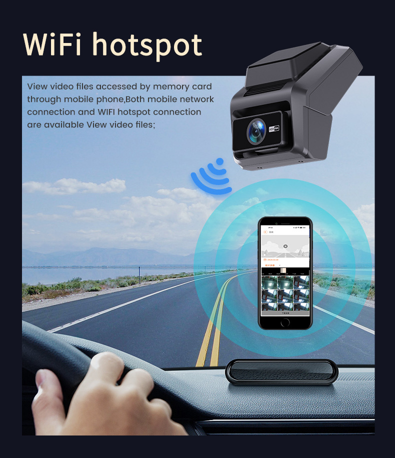 4G Car Dash Cam Front and Rear 2K+1K IR Night Vision
