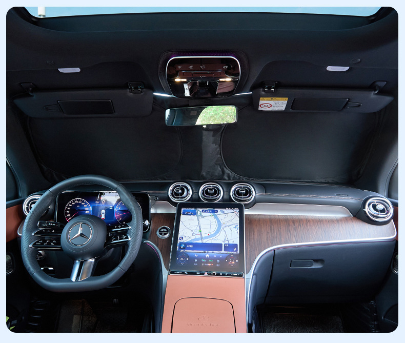 Suitable for Ideal One L6789 Car Front Windshield Sunshade Curtain, 4-Layer Thickened Heat-Insulating Sun Protection Curtain