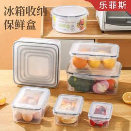 跨境外贸塑料收纳盒家用冰箱保鲜盒大容量速冻盒干货收纳盒密封盒
