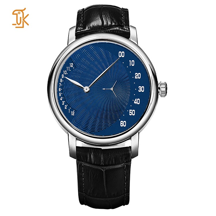 Cross-Border Hot Selling Watches Small Order Customized Logo Business Men's Unique Automatic Reverse Jump Mechanical Watch Oem/Odm