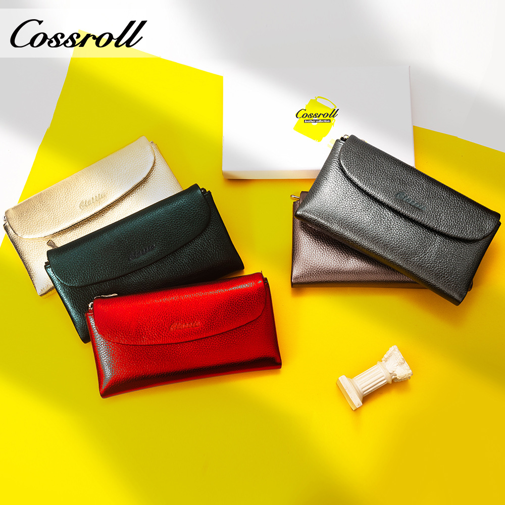Cross-Border Long Genuine Leather Wallet Top Grain Cowhide Women's Luxury Glossy Clutch New Long Wallet For Women - Thumbnail 4