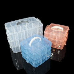 3層ボックス取り外し可能なppプラスチック収納ボックス子供のおもちゃの部品収納ボックス薬物薬品ポータブル収納ボックス