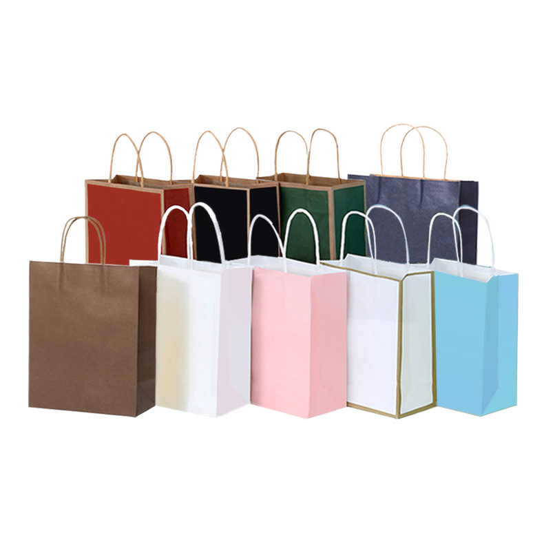 工厂定 制工厂定 制牛皮纸袋，带手柄/个性化袋，免费样品