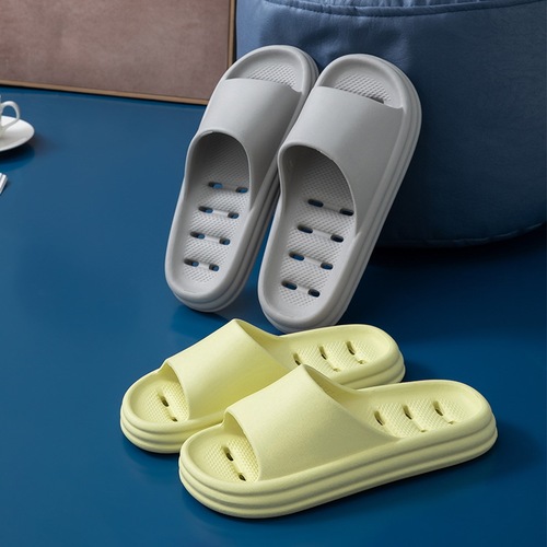 Home slippers that feel like stepping on shit and leaking, thick-soled anti-slip summer bathroom couple anti-slip soft-soled indoor slippers for outdoor wear