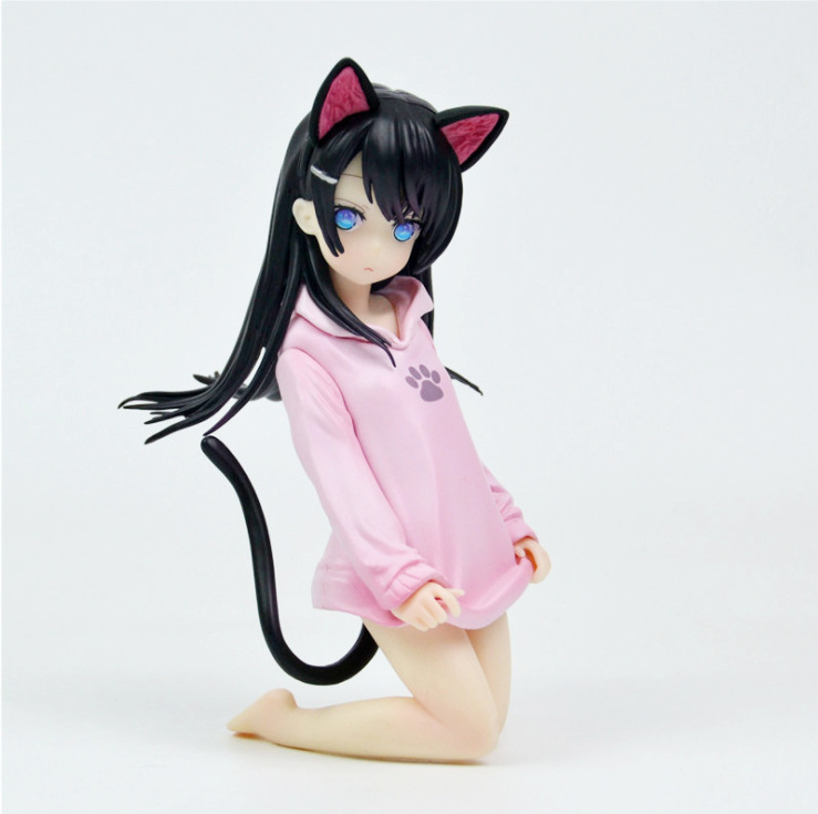

anime garage kits female ochilipka cat ear girl xu zhi ripuka model car case decoration hand office