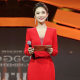 Small Evening Dress Dress 2023 New Winter Female Red Host Formal Dress Winter Elegant Elegant Recitation Performance Dress