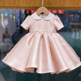 2026新款高端童装轻奢女童花童蓬蓬裙宝宝周岁礼服小众高端公主裙