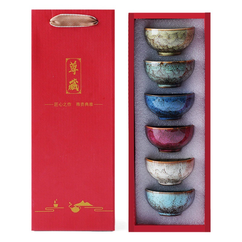Печь Изменение Дегустация Кубок Мастер Кубок Чашка Чая Керамическая Подарочная Коробка Сопровождающий Подарок Фестиваль Подарок Бизнес PR Подарок