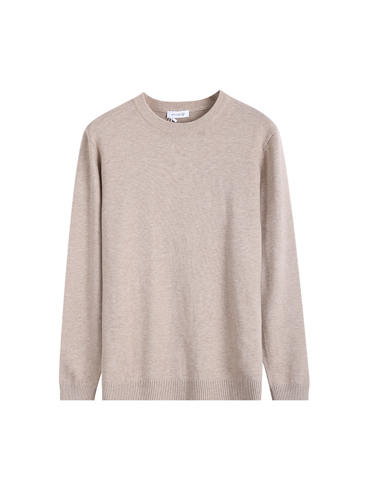 Uniqlo ropa de invierno para hombres, suéter, camiseta de punto de cachemira caliente, camiseta de fondo de color sólido, manga larga, hombre
