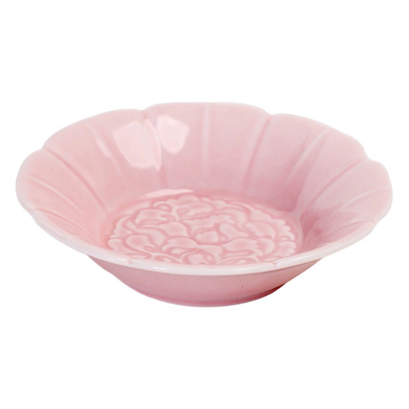 Керамическая китайская маленькая тарелка размера Освежающая тарелка Винтажная тарелка для закусок Тарелка для приправ Лотос Кондитерская тарелка Ресторан Маленькая холодная тарелка