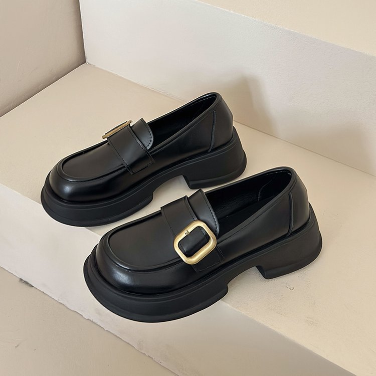 Echte Leder Mary Jane Slipper Für Damen Britischer Stil Schuhe_voghion.com