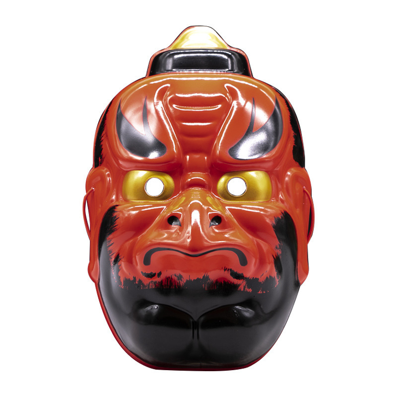 天狗日系能劇マスク牛魔王赤面鬼顔悪魔加硫鞍馬牛角封印赤般若マスク