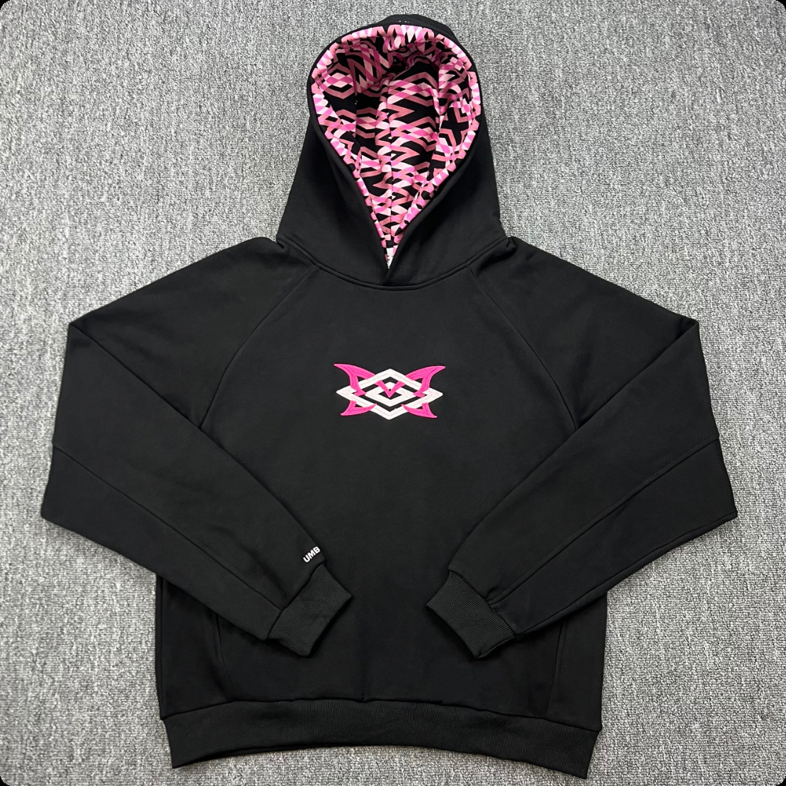 Mertra Umbro Warm Up Sweater Double Hood Black Pink