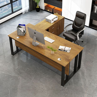 Office Desk and Chair Combination Simple Modern Boss Single Commercial Office Furniture Executive Desk President Manager Desk