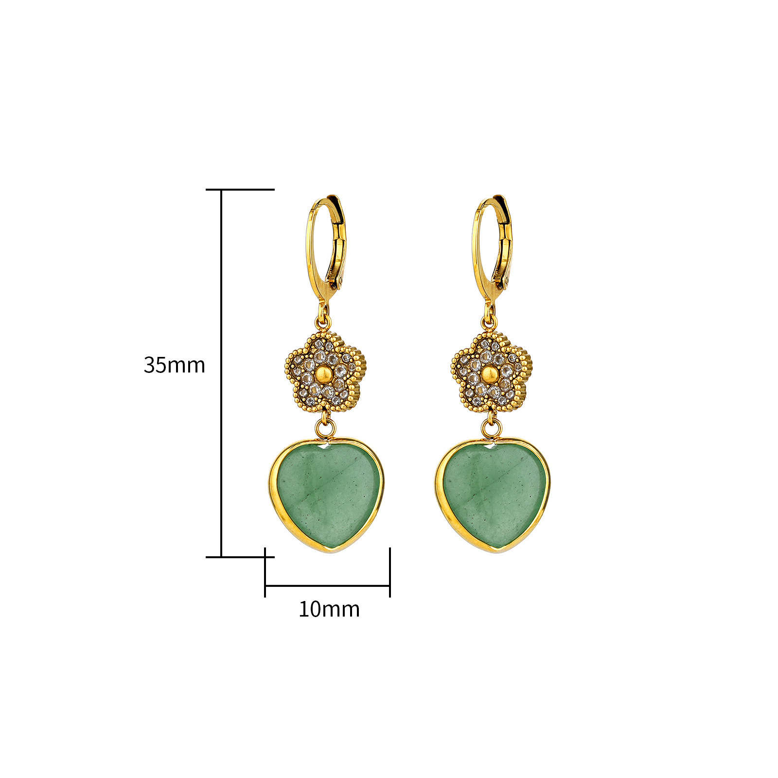 Green crystal+flower