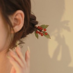 Korean-style temperament national style sandalwood hairpin with a sense of elegance summer hairpin for girls and boys, ancient style qipao Hanfu hair accessory, high-end