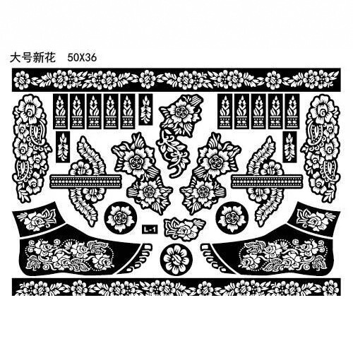 Indian Henna Tattoo Large Picture Template Temporary Tattoo Hand and Foot Spray Painting Tool Painted Herbal Juice Tattoo Sticker