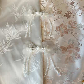 中国风旗袍流苏盘扣手工钉珠装饰纽扣diy长尾巴水晶扣子服装辅料