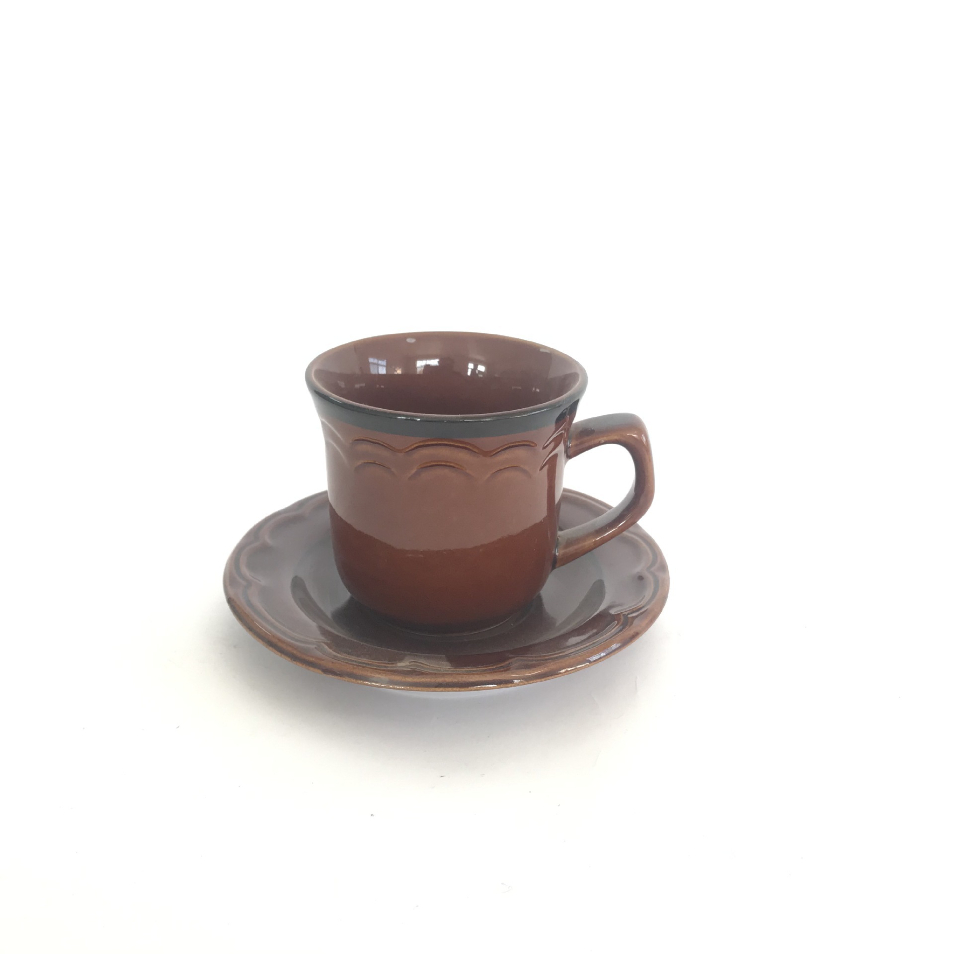 Tazas y platos de cerámica Stoneware Retro Coffee Cup Set Ceramic Rugged Creative Cup Plate Set de esmalte de color individual image 16