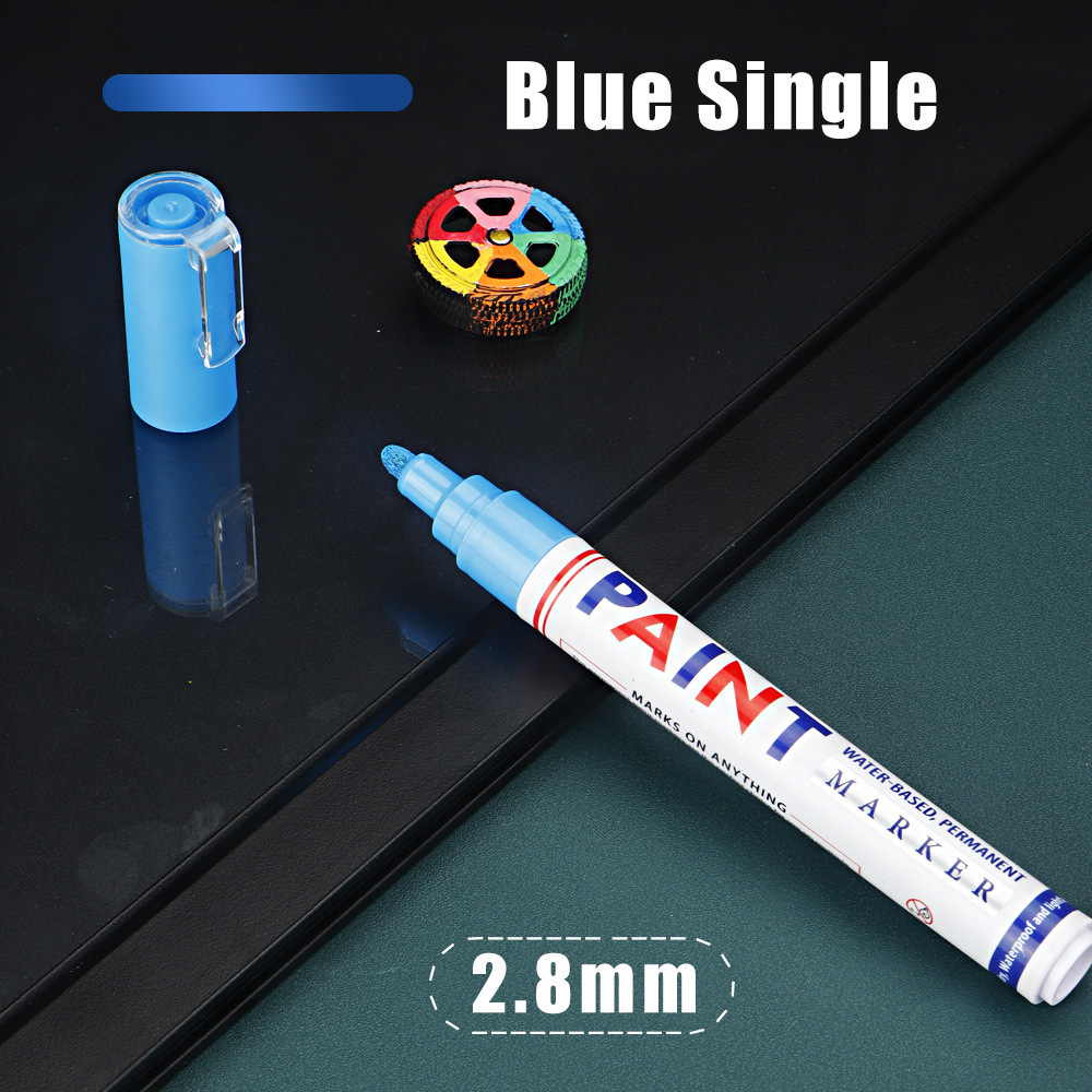 Pluma de pintura transfronteriza impermeable no se desvanece marca de secado rápido para neumáticos de automóviles muebles de estala de pintura de reparación