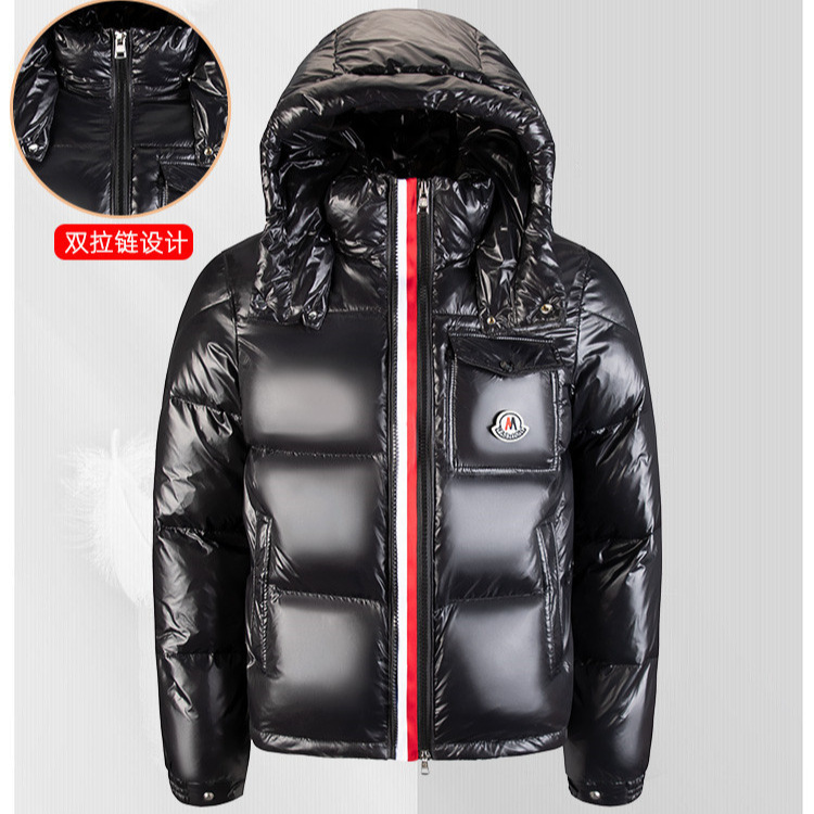 [Factory Direct Sales] Mongolian Short Bright Leather Thickeneded Cold-Resistant and Warm Hooded Jacket, New Winter Model with Live Label Available