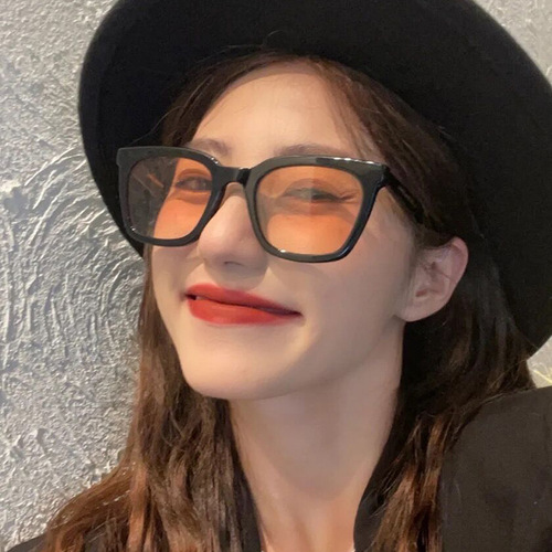 Square small frame sunglasses  new Korean style fashion sunglasses trend internet celebrity same style Xiaohongshu sunglasses