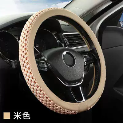 Steering wheel cover Wheel Cover Handlebar Cover - luxury-ice-silk-beige-high-quality-default