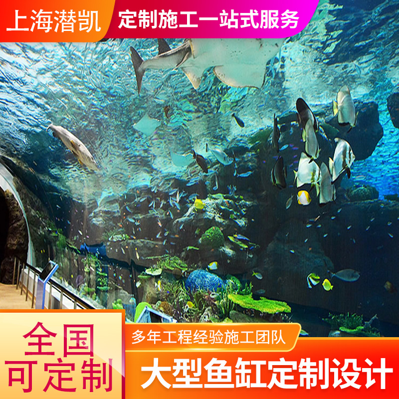 超大型亚克力海洋馆安装海洋馆隧道设计 海洋餐厅设计