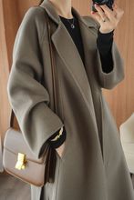 羊毛双面呢绒羊毛大衣女中长款外套中老年宽松洋气质毛呢妈妈外套