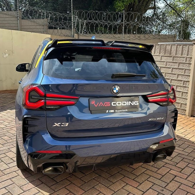 Suitable for 18-23 BMW X3 tail modification ix3 Odinger top wing Thunder M paste punch-free