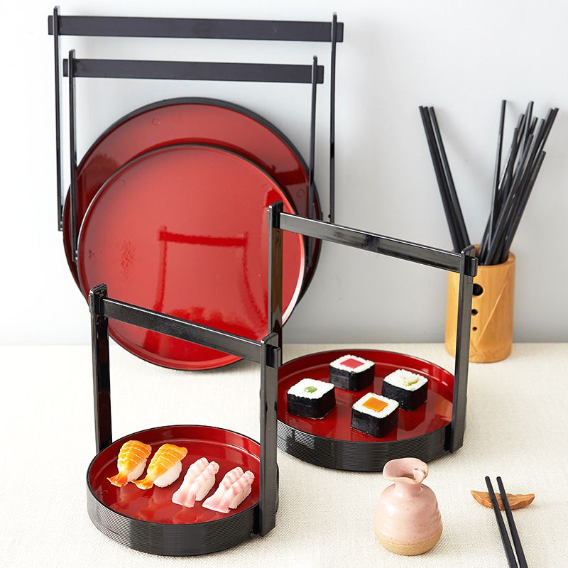 双剑日式手提盛器刺身拼盘寿司拼盘日韩式料理店餐具带柄易拿放