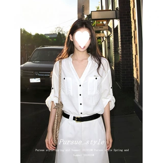 白色设计感衬衫女夏季新款休闲衬衣外套宽松显瘦上衣