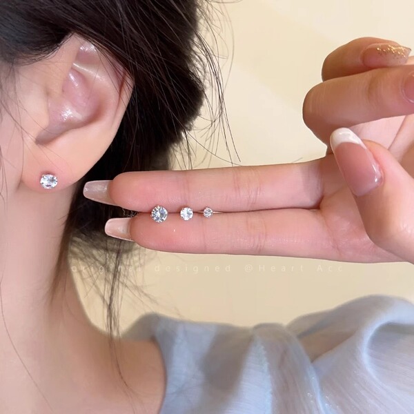 elegant earrings pearl with zircon with bow with tassels