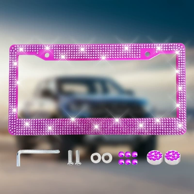 and Mexican Universal Diamond License: License plate holder/license plate holder - round-hole-single-piece-purple