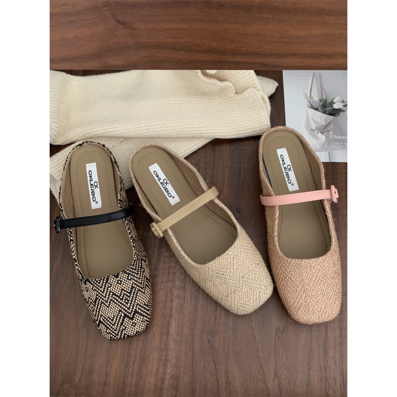 Retro exclusive Mary Jane shoes square toe flat