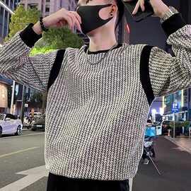 潮牌卫衣男青年肌理感长袖体恤2025春秋季新款痞帅男装上衣外套潮