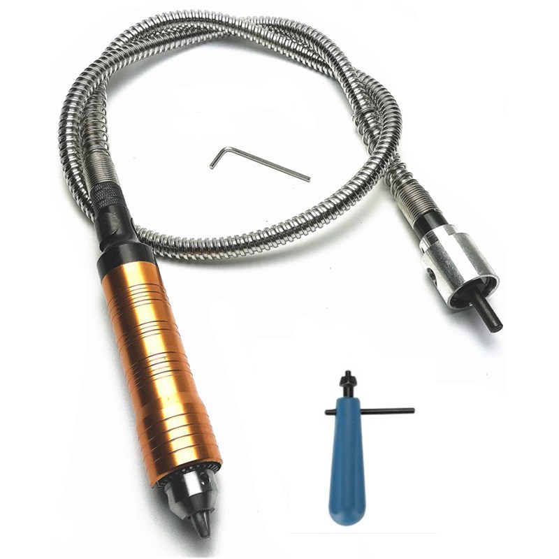 跨境电磨吊磨软轴 6MM三爪万用夹头0.5-6.5MM金属手柄雕刻延长轴