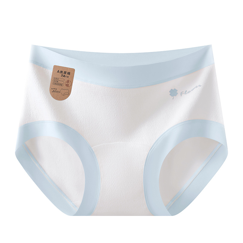 Algodón médico 7A algodón antibacteriano entrepierna larga algodón puro no fluorescente transpirable de alta elasticidad calzoncillos de mujer de cintura media