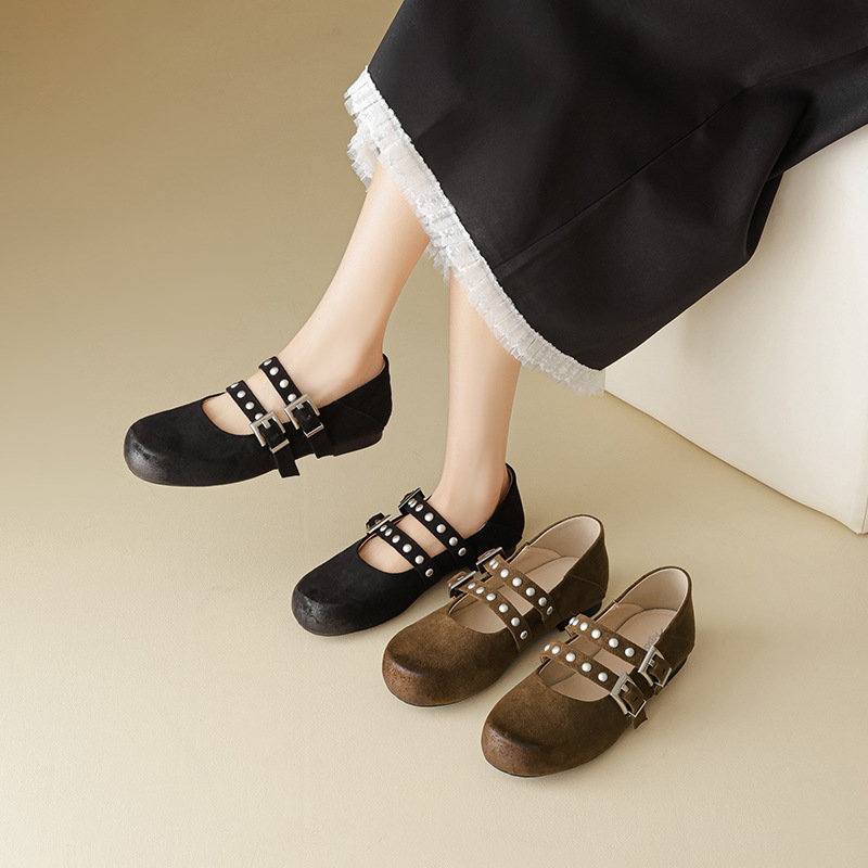 2026 nuevos zapatos de mujer de verano de un pie retrógrado francés zapatos de moda superficiales