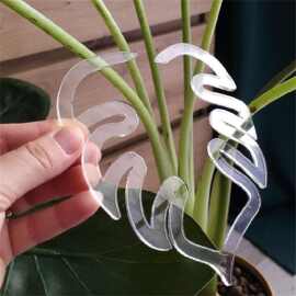 跨境亚马逊新款居家日用固定绿植器竹叶子型花茎塑料支架工具批发