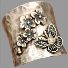 wish亚马逊新款饰品欧美复古潮个性指环蝴蝶花朵叶子浮雕戒指批发