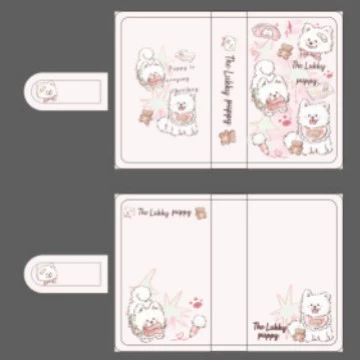 A6 loose-leaf book shell-Pink Samoyed