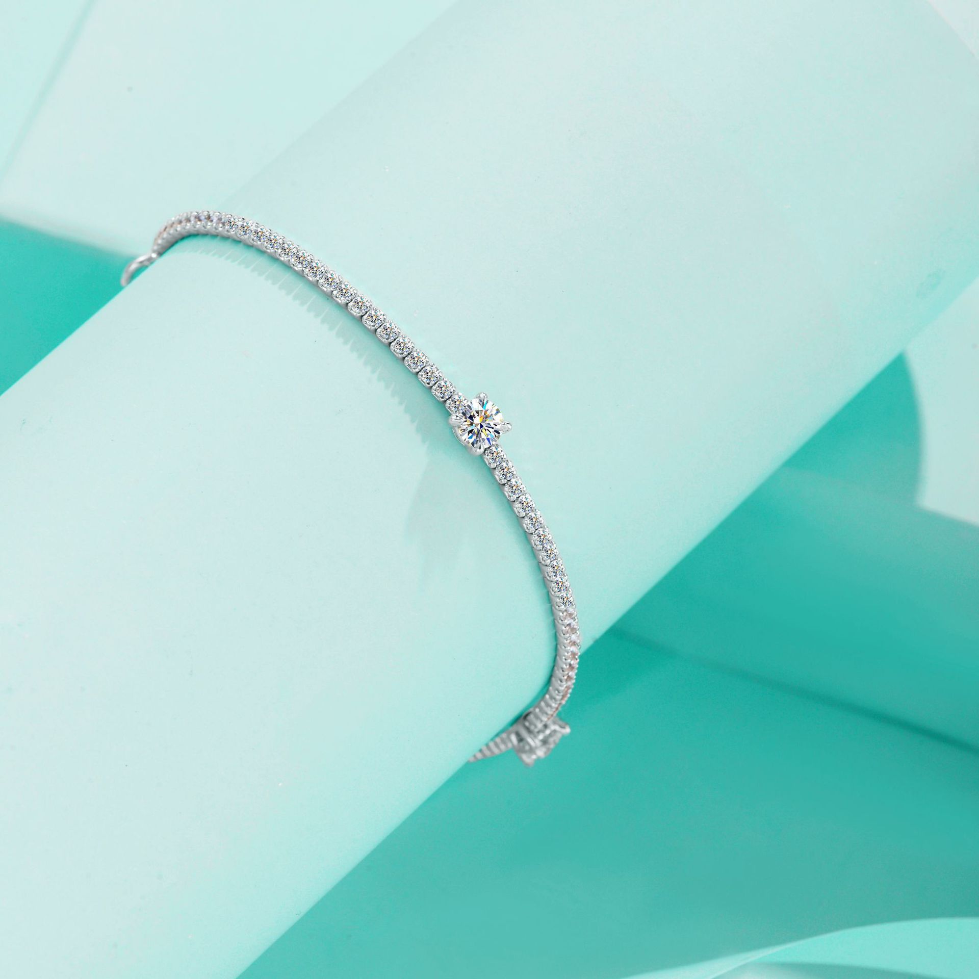 925 Sterling Silver Bracelets Romantic Shiny display picture 2